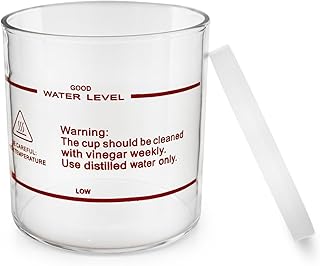 Elitzia Accessories Transparent Glass Steamer Jar Spare Parts of Facial Steamer ETBL1(Height 13cm)