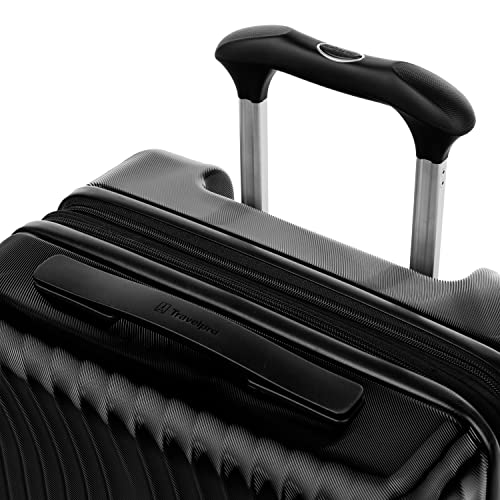Image of Travelpro Maxlite Air Hardside Expandable Carry on Luggage, 8 Spinner Wheels, Lightweight Hard Shell Polycarbonate Suitcase, Black, Compact Carry On 19-Inch