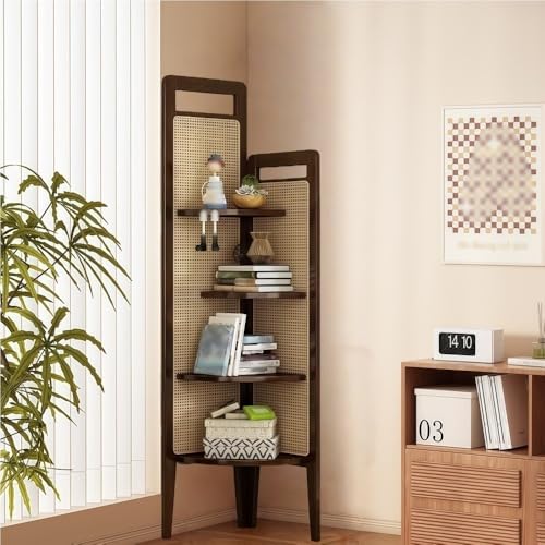 Mueble de almacenamiento rectangular de alta calidad en madera y ratán 2