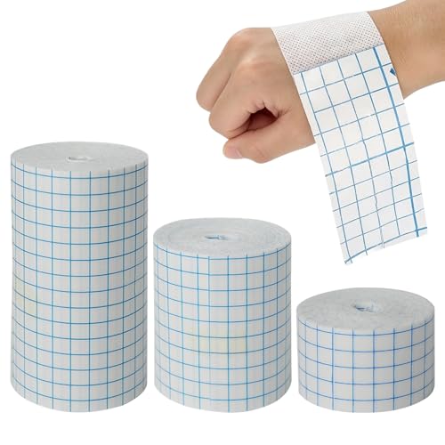 DASHUI 3 Stück Pflaster Rolle 5cmx10m 10cmx10m und 15cmx10m Fixierpflaster Rolle Medizinisches Klebeband