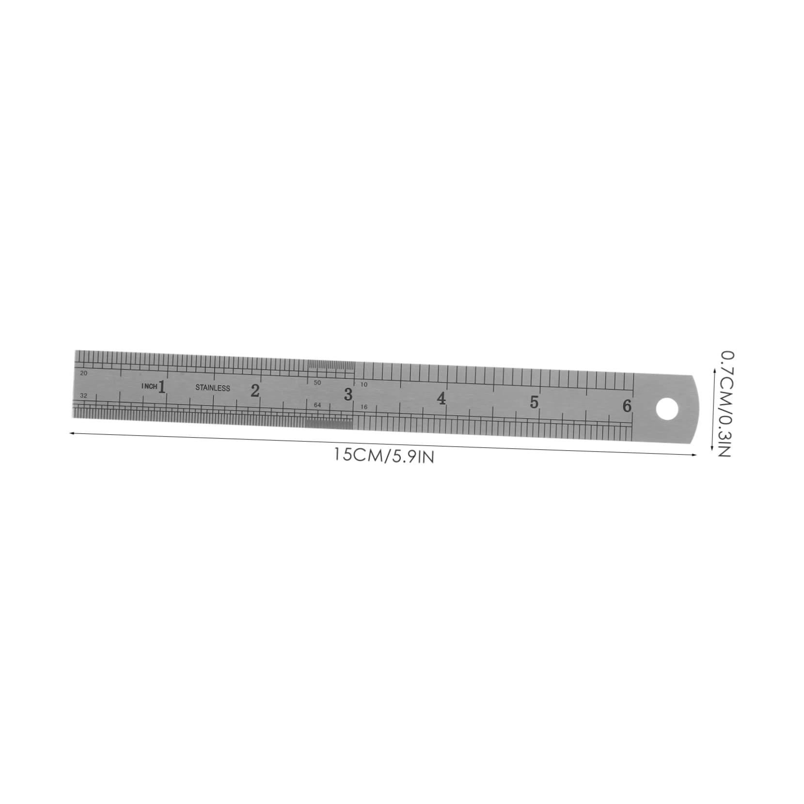 Stainless Steel Slide Ruler PLAFOPE Stainless Steel Ruler & Depth Gauge ...