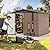 DWVO 8x6FT Outdoor Storage Shelter, Roomy Steel Tool Shed with Secure Entrances & Air Circulation for Patio, Lawn, and Backyard, Ideal for Storing Garden Gear, Lawn Tools, and Bikes, Brown