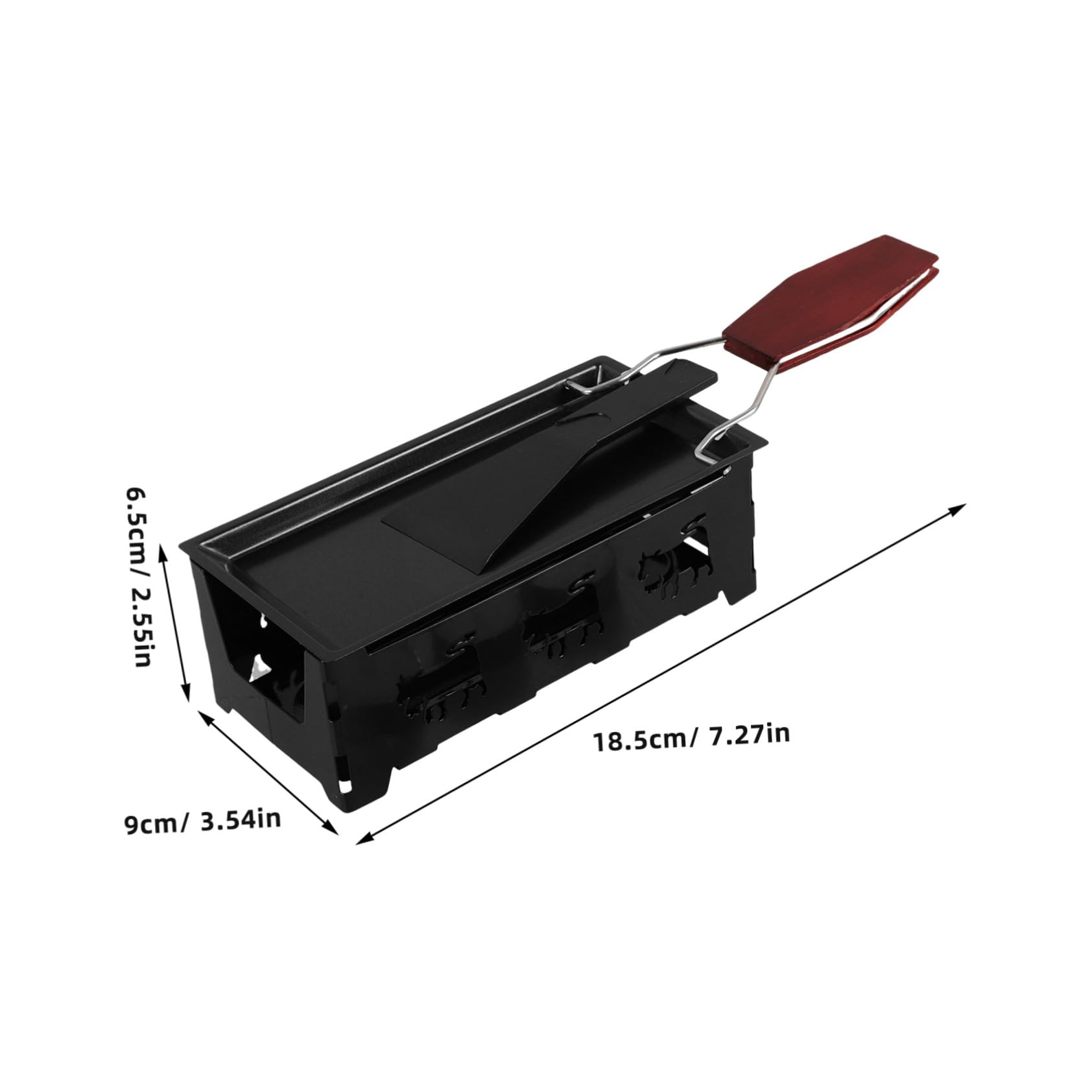 Yardenfun Dishes Folding Baking Tray Warming Plate for Cheese Cheese Mini Grill Portable Non-stick Baking Pan