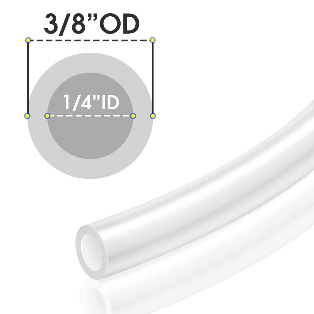 Air Line 3/8 Inch Od White Pneumatic Nylon Tube 32.8ft Air Brake Tubing Nylon Hose