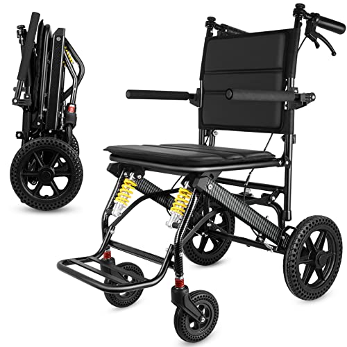 2023 Nueva silla de ruedas de transporte plegable, portátil...