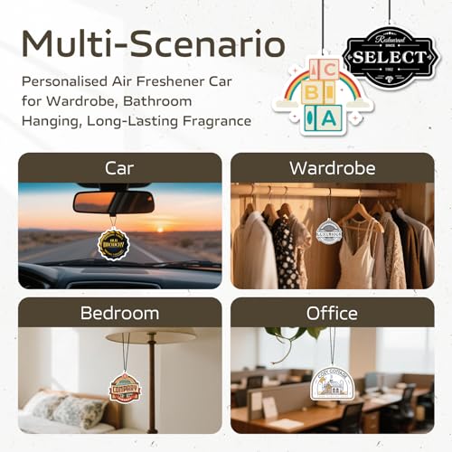 Image of HINFKA Custom Car Air Fresheners for Company Logos | Business Gifts; Event Giveaways; 10-1000 Pcs Bulk Orders; Double-Sided Print; Scent Options Available; Custom Logo