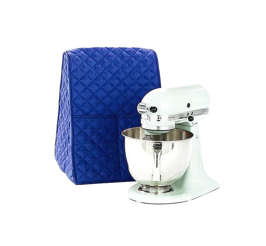 Stand Mixer Cover Home Kitchen Protective Stand Mixer Cover Quilted Pocket Organizer Bag Gadget Tool Universal Fit (Blue)