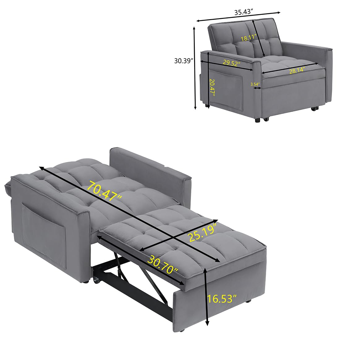 Chair That Turns Into Bed Fold Out Bed Folding Sofa Bed, Fold Out