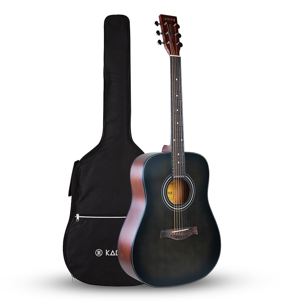 Kadence A281 Acoustic Guitar – 6-String, Black, 41" Dreadnought Body, Spruce Top, Rich Sound, Ideal for Beginners & Intermediate Players, Durable & Comfortable Playability-image-44
