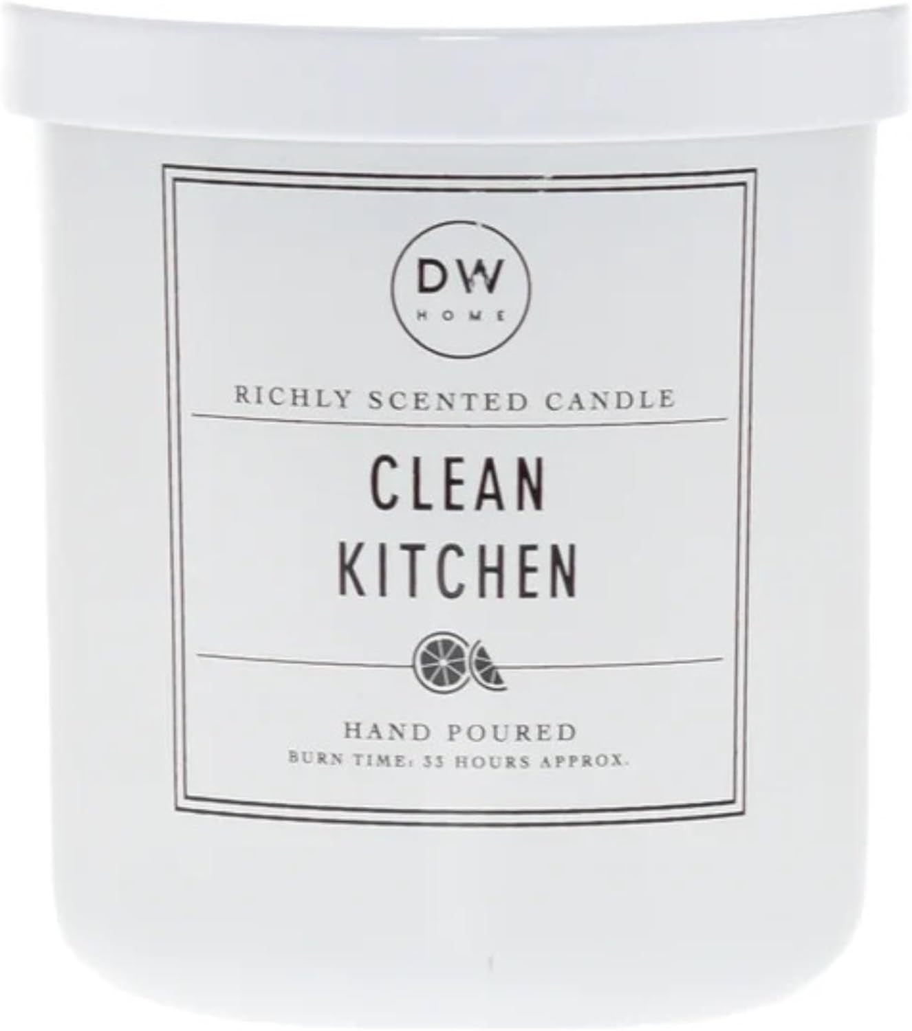 DW Home Clean Kitchen Scented Candle for Home, 9 oz, Medium Single Wick Candle Jar, Up to 33H Burn Time, Luxury Scented Candle for Relaxation, Gifting, Home Décor