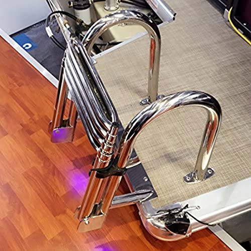 Escalera de piscina retráctil de acero inoxidable 4 peldaños miniatura 2