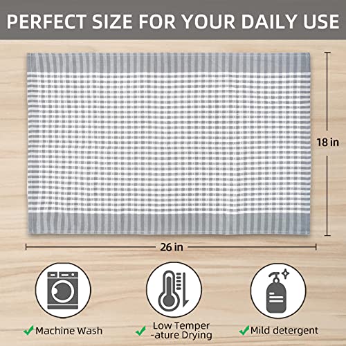 Nunoshin 8 Pack Kitchen Towels Set 18 X 26 Inches Table Linens Absorbent Cotton Waffle Towels For Drying Dishes Tea Towel #TOP5