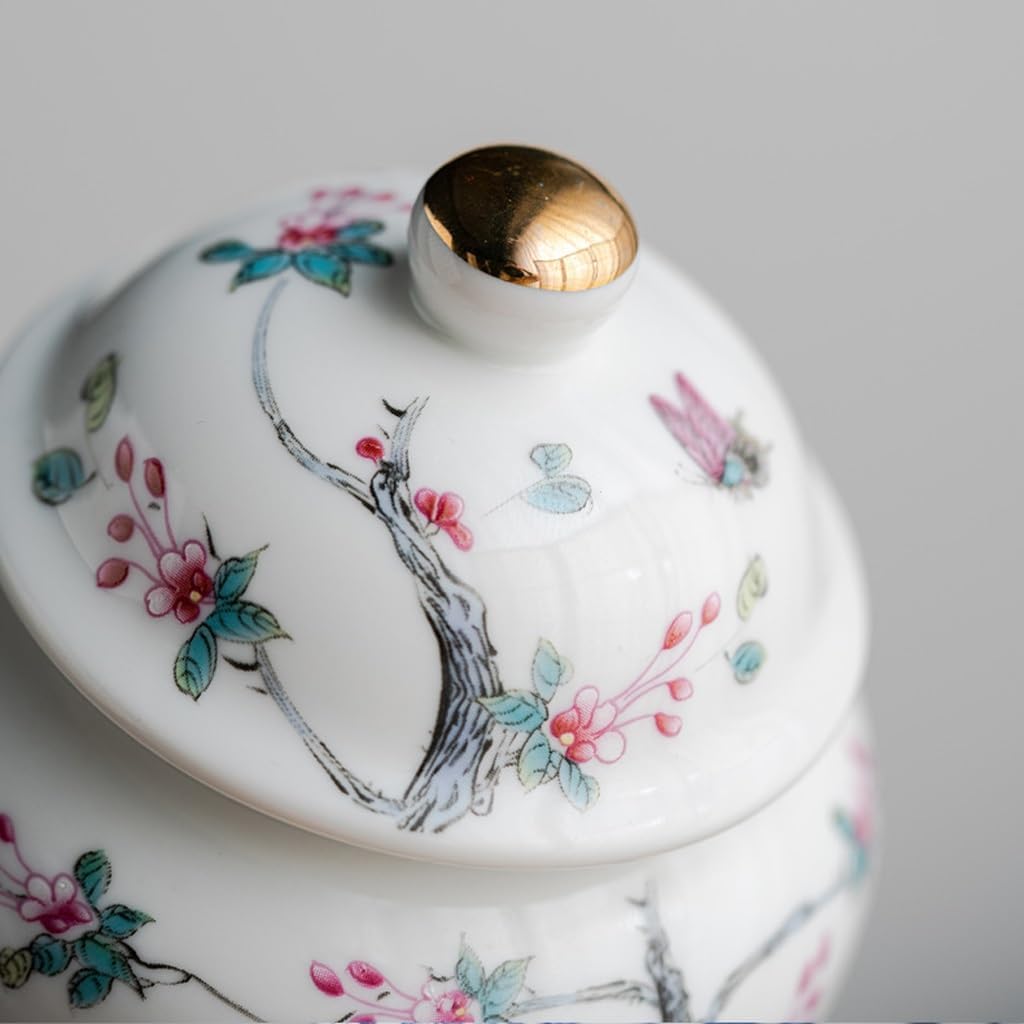 SONGCHAO Sugar Jar Empty Tea Cans, Ceramic Sealed Storage, Moisture-Proof Small Warehouses, Home Living Room Decorations Tea Canister