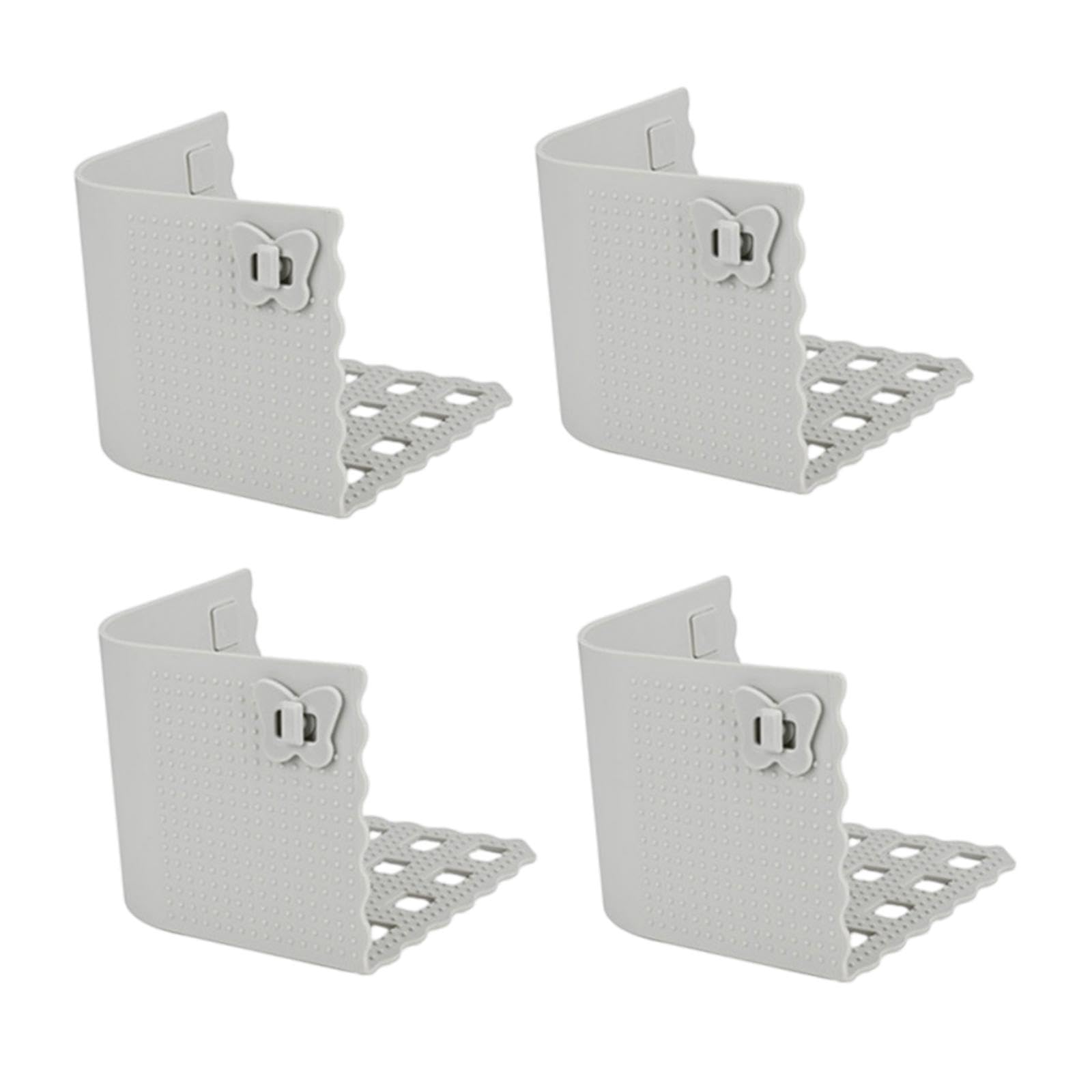 4 Stück Bettlakenhalter Clips Betttuchspanner Fixierer Spannbettlaken Halter Aus Praktisch rutschfest für Schlafzimmer Kinderzimmer, 4pcs Grau