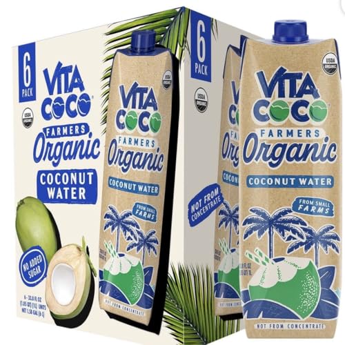 Vitas Coco Farmers Organic Coconut Water, 33.8 fl. oz., 6 pk.