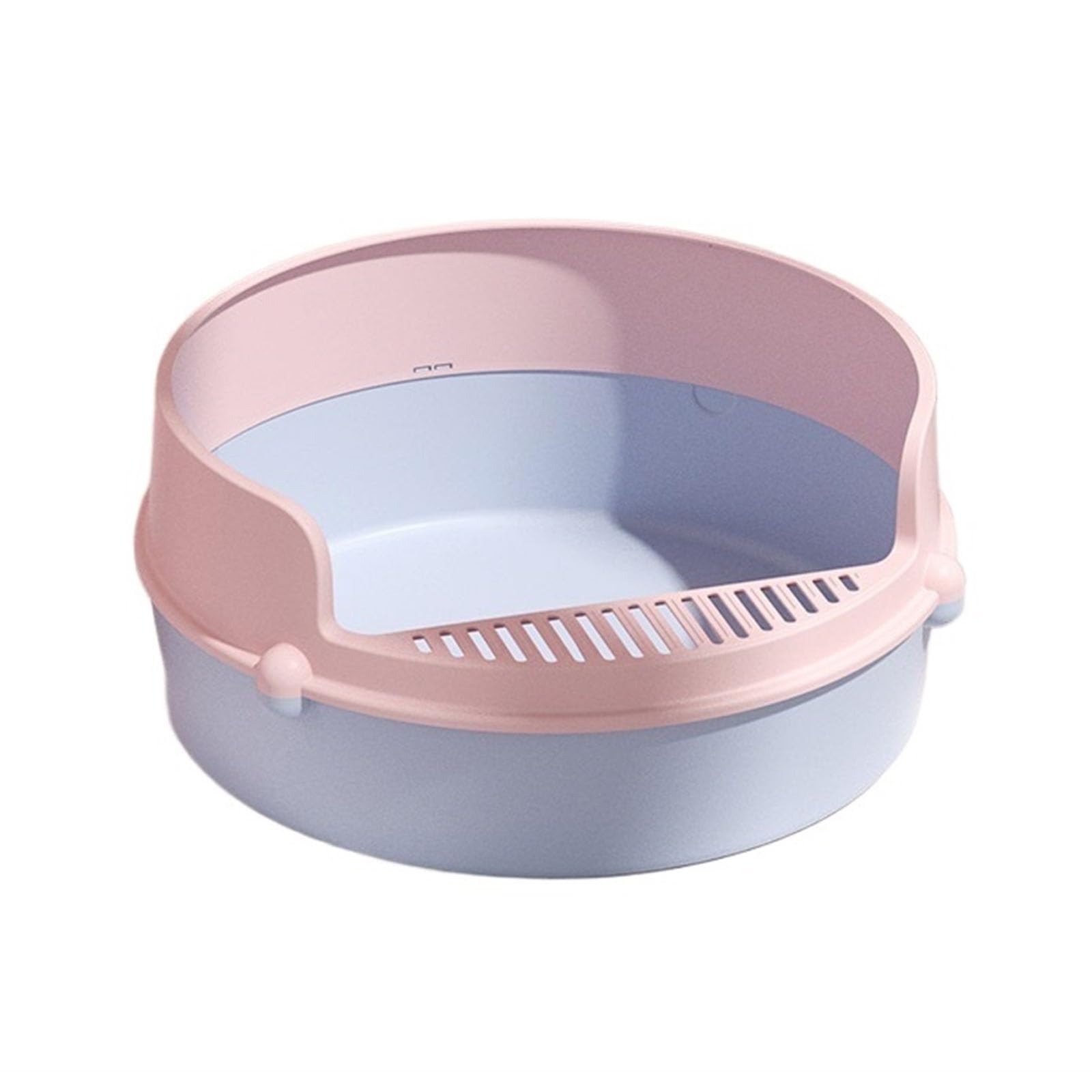 SDGBCXD cat litter tray, Cat Litter Tray, Semi-Enclosed Removable Toilet, High Side Anti-Splashing, Prevent Sand Leakage(Parent,Pink)