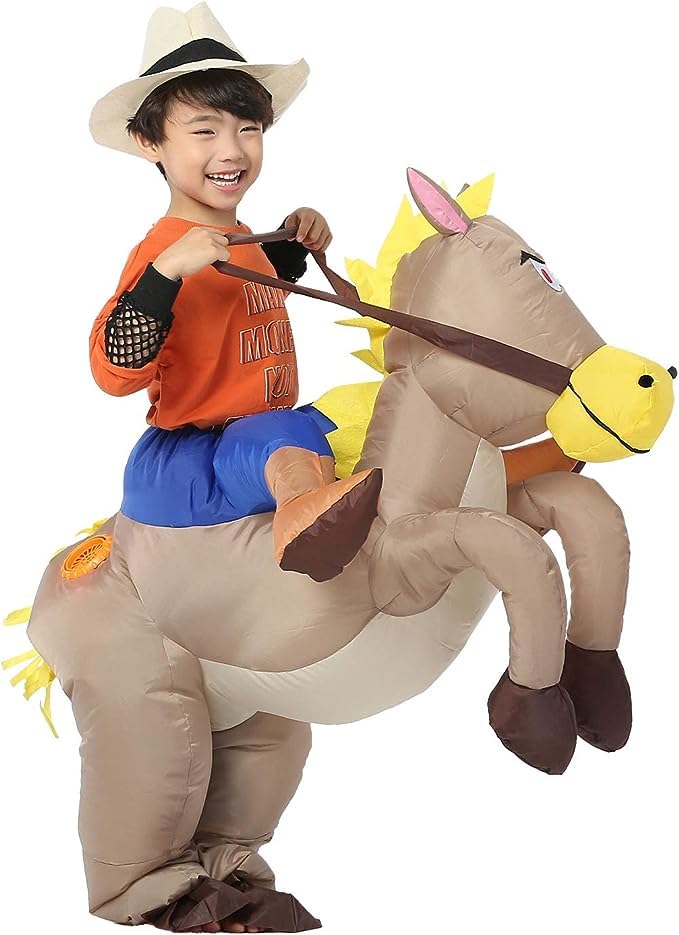 LIODUX Inflatable Alien Costume for Kids/Teens, 110-140cm Alien Halloween Inflatable Costumes Funny Blow up Alien Costume kids