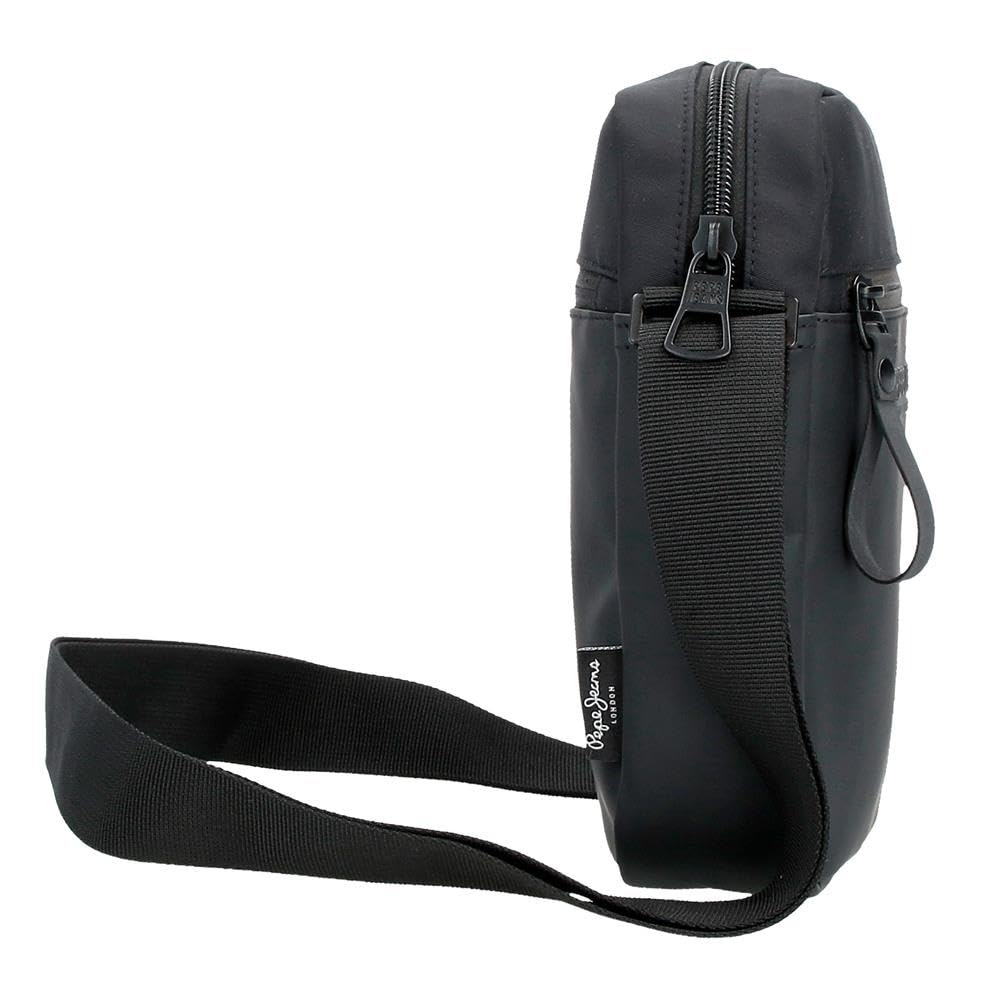 Pepe Jeans Sail up Torba na messenger Medium Czarny 17x22x6 cm Poliester i PU by Joumma Bags, Czarny (Black), Talla única, średnia torba na ramię