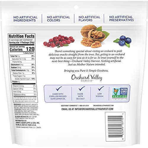 Orchard Valley Harvest Glazed Walnuts And Berries Salad Toppers, 0.85 Ounce Bags (Pack Of 32), Non-Gmo, No Artificial Ingredients #TOP1