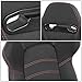 DNA MOTORING 2PCS Racing Bucket Seats with Adjustable Backrest, Single Adjuster and Rail, Compatible with 4 Point Harness, Woven Fabric, Black/Red, RS-JBR-005-BK-RD