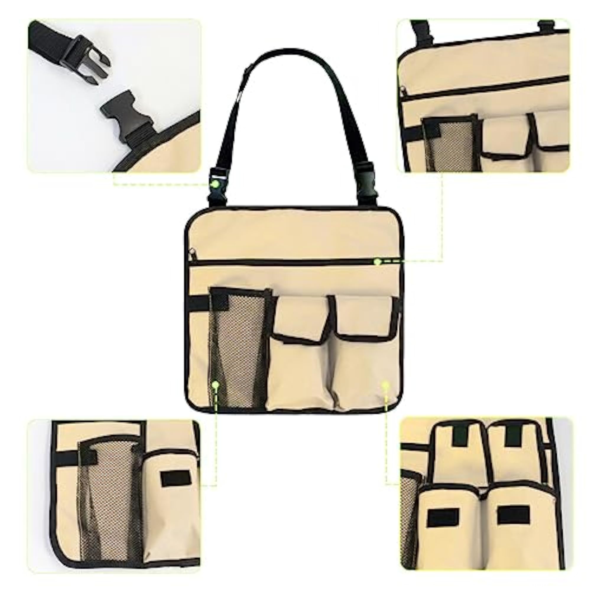 Bedside Caddy, Portable Organiser for Multi Pockets