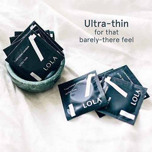 Lola Ultra Thin Latex Condoms - Ultra Thin Condoms With Silicone Based Lube, Sexual Wellness Condoms With Intimate Lubricant, 24 Count #TOP4