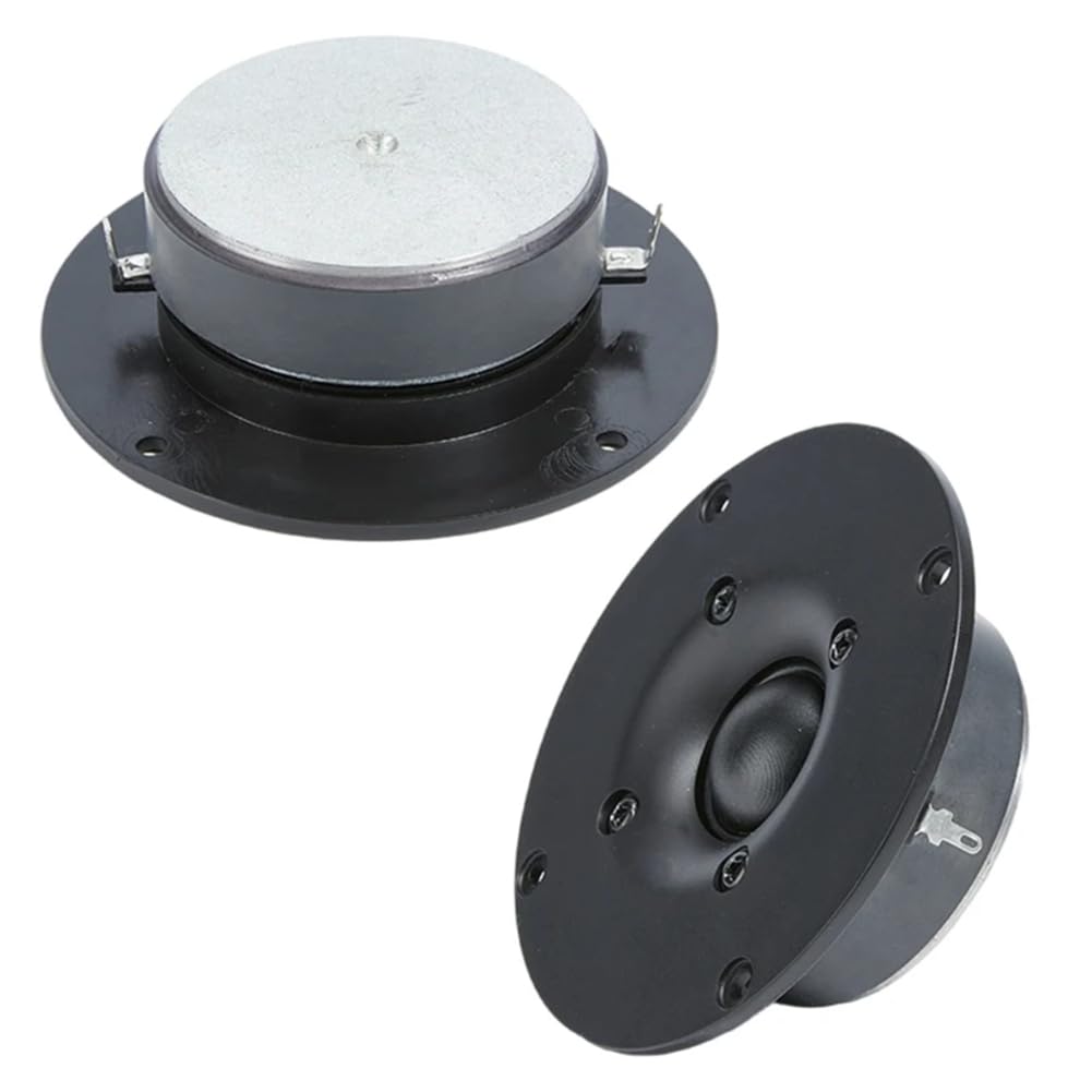 2 Haut-Parleurs Tweeter 4 Pouces 8 Ohm 60 W HiFi Haut-Parleur Dôme en Film de Soie Haut-Parleur Aigu Audio pour la Diffusion en Famille