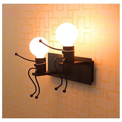 E27 Wandleuchte Wandlampe Effektlampe Flurlampe Treppenleuchte Nachttischlampe Cartoon Lampe für Kinderzimmer Wohnzimmer Schlafzimmer Studiezimmer Flur Retro Cover