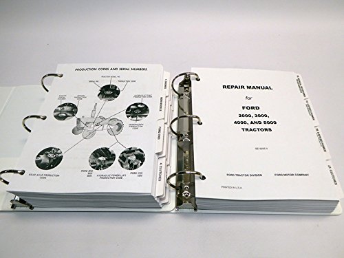 Open service manual page showing a diagram of production codes and serial number locations on a tractor.