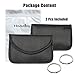 Naviurway 2Pack Key Fob Signal Blocking Bag Automobile RFID Blocking Holder Anti-Hacking Security Bag for Car Smart Keyless Entry Remote Fob Controller Black