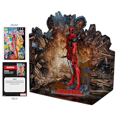McFarlane Toys - Marvel Deadpool 1:10th Scale Posed Figure with Scene (The New Mutants #98)