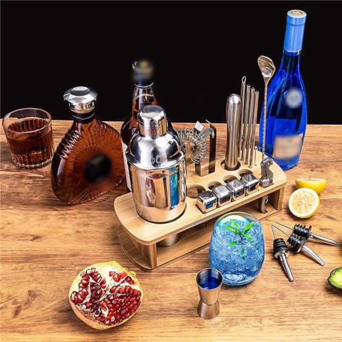 Set completo coctelera 23 piezas acero inoxidable miniatura 5
