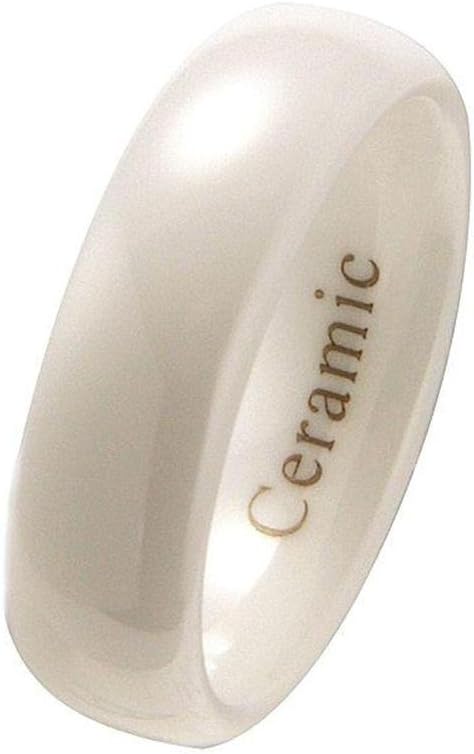 Ceramic Wedding Band Classic High Polished Ring Varying Colors and Widths to Choose From