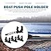 4 Pack Boat Hook Holder Replacement for SOF-LOC Gaff Hook Holder with Rubber Spring Strap, Marine Holder Clips Fits for Boat Hook, Paddle Holder, Oar Mounts, Boat Net, Gaff, Push Pole, Anchor Pole.