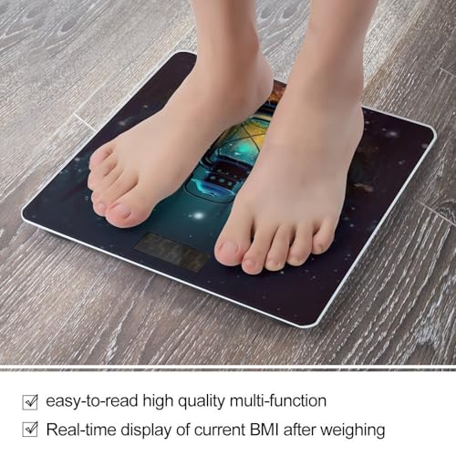 Báscula digital de baño con vidrio templado y pantalla LCD miniatura 5