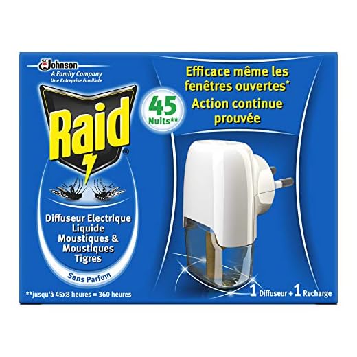 Raid Diffuseur Electrique Liquide Anti-moustiques 45 Nuits 27 ml - Lot de 3