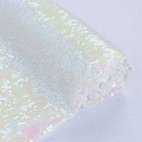 Sequin Fabric Glitter Fabric 3mm Fabric by The Yard Sparkly Fabric Litter Mermaid Fabric Outdoor Glitter Fabric Sequence Material for Dress Clothing Wedding Home Dec.
