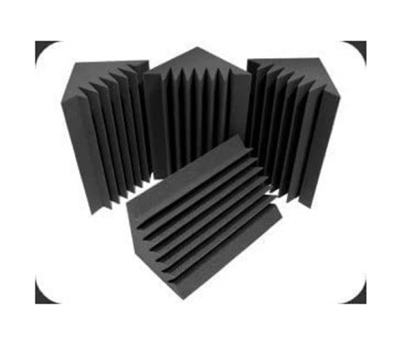 ATOOTFUSION Acoustic Foam Bass Trap Studio Foam 12" X 12" X 12" Soundproof Padding Wall Panels Corner Block Finish for Studios Home and Theater Density 32 (Count 08)