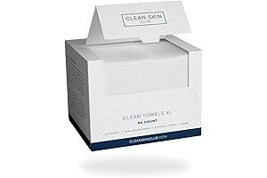 Clean Skin Club XL 100% Biobased Face Cloths - Disposable Makeup Remover Wipes