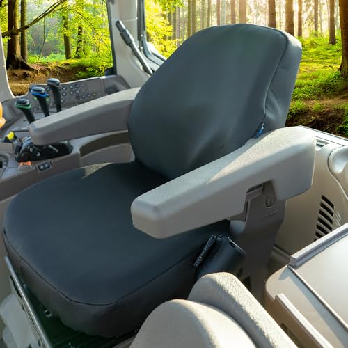 PETEX Schonbezug Sitzbezug für Traktor aus Stoffbezug anthrazit, 1 teilig, passend für Grammer S42, S42/1, DS50
