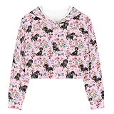 Showudesigns Sudadera de manga larga con capucha para niñas de 5 a 14 años, Perro salchicha., 13-14 años
