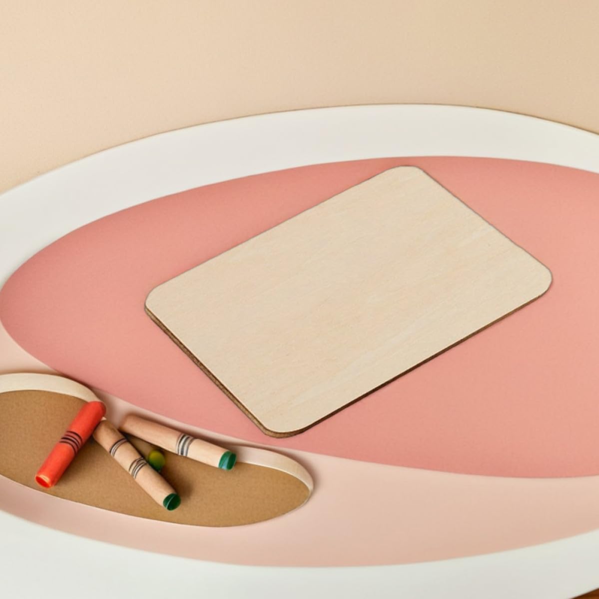 100 Piezas Cuadrados de Madera sin Terminar, Manualidades DIY