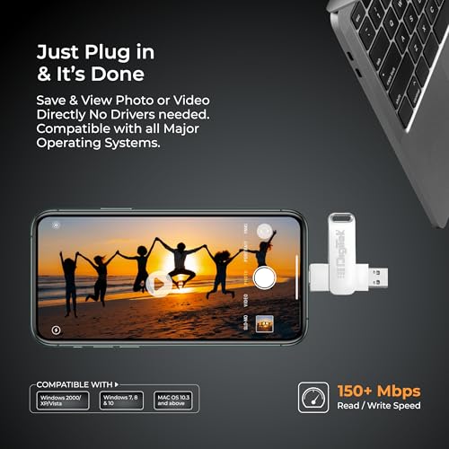 Image of Digitek (DDUD 32G V3.0) Metal Body 32GB Storage 3.0V Dual Drive Flash Drive, USB-A & Type-C, Pen Drive, Magnetic, X-Ray & Temperature Resistant, Use with Smartphones, Tablets, Macs & USB-A Computers