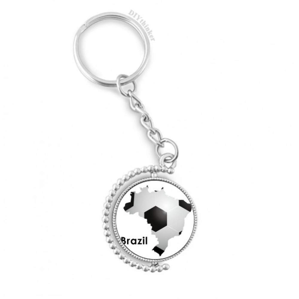Llavero giratorio de fútbol Brasil con anillo Pilgrim 4