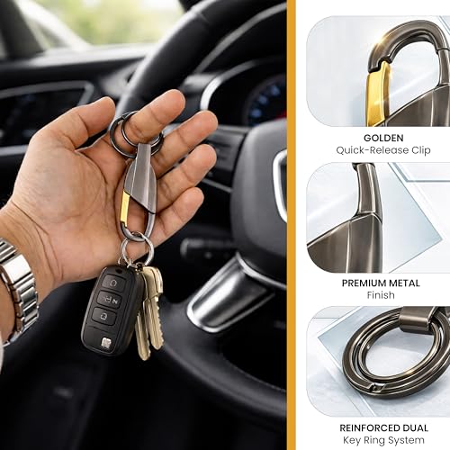 Image of Storite Metal Keychain for Men & Women | Premium Decorative Key Ring | Stylish Key Holder for Car, Bike, Home & Office Keys