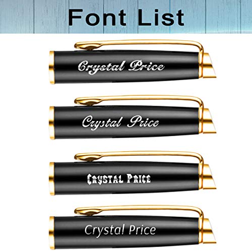 Personalized Pens Engraved,Custom Ballpoint Pen For Men Woman, Personalized Gift For Graduation, Anniversary (Black & Gold) #TOP3