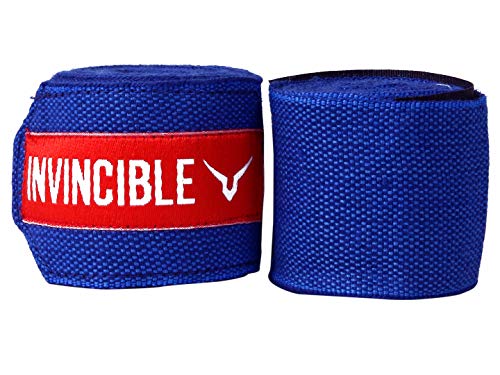 Image of Invincible Mexican Style Semi-Stretch Hand Wraps Blue 2.5 Meter