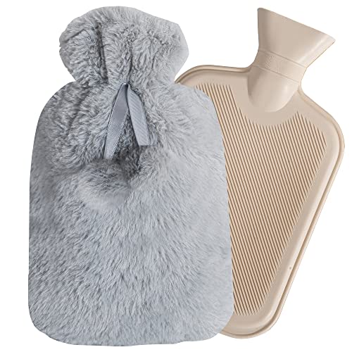 湯たんぽ 注水式 2L 大容量 ゆたんぽ ふわふわ保護カバー付き 電気不要 繰り返す利用可能 コードレス 寒さ対策 抱き枕 足置き ペット用 かわいい 人造ウサギ毛生地 ぬいぐるみ 生理期最適 手肩腹腰対応 コンパクト BS国際認証天然ゴム採用 キャンプ ギフト プレゼント クリスマス 新年