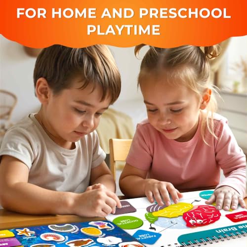 Image of Montessori Busy Book for Kids Ages 4-8 - 4 Velcro Toddler Busy Book 3-5