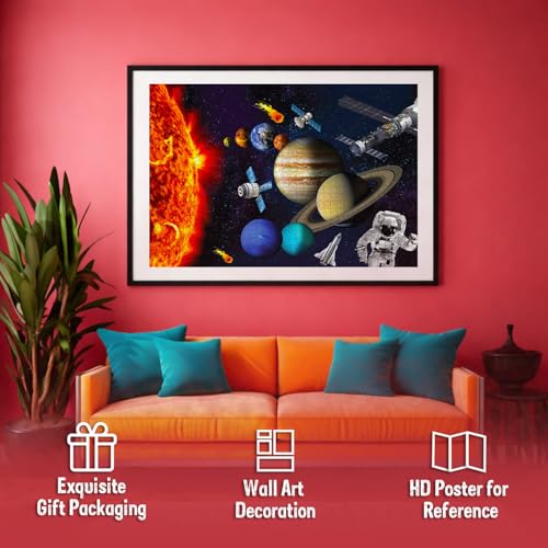 Image of Space Adventure Jigsaw Puzzle - 1000 Piece Puzzle | Galaxy & Astronomy Brain Game | Educational Gift for Puzzle Lovers and Space Enthusiasts